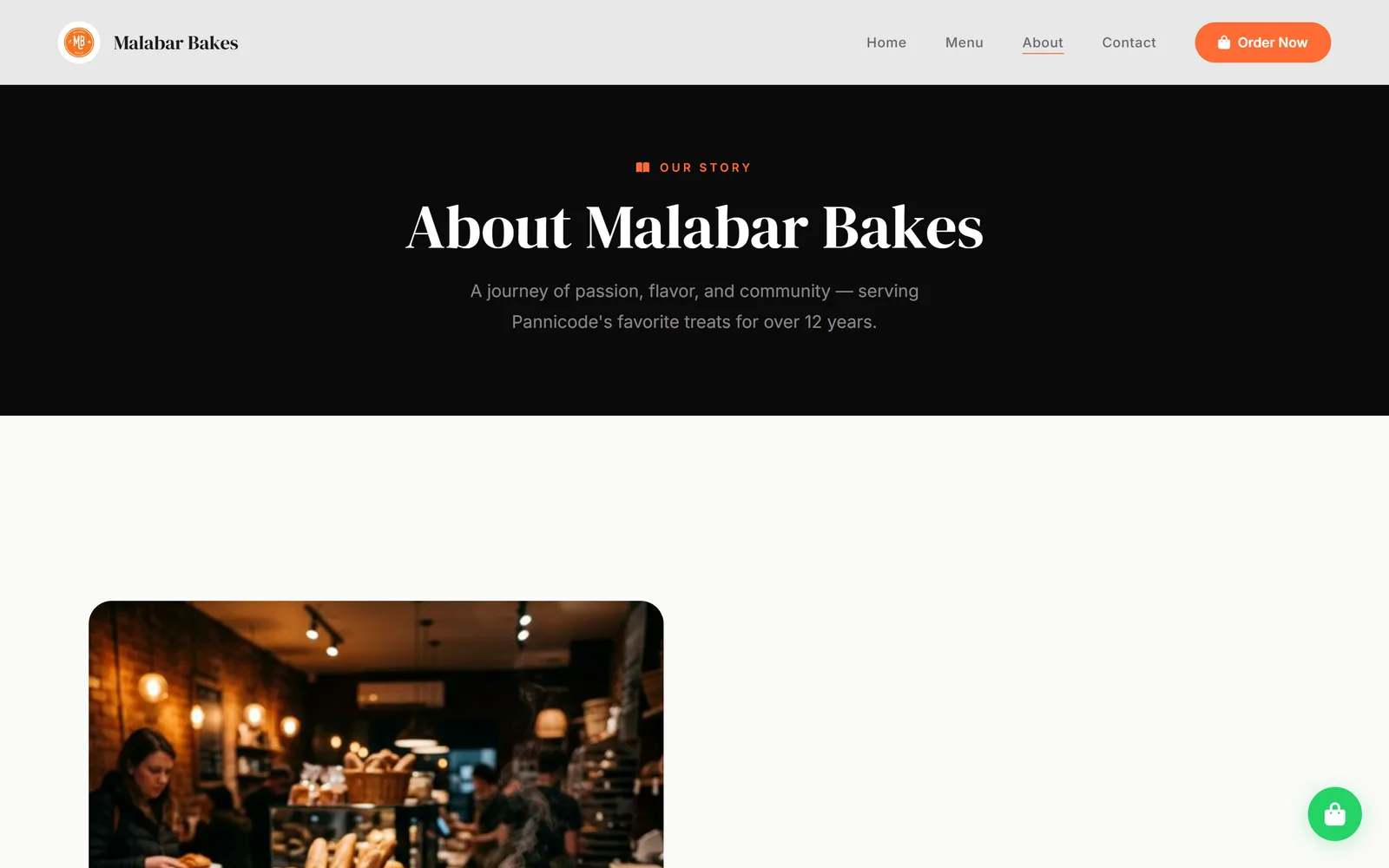 Malabar Bakes, about page