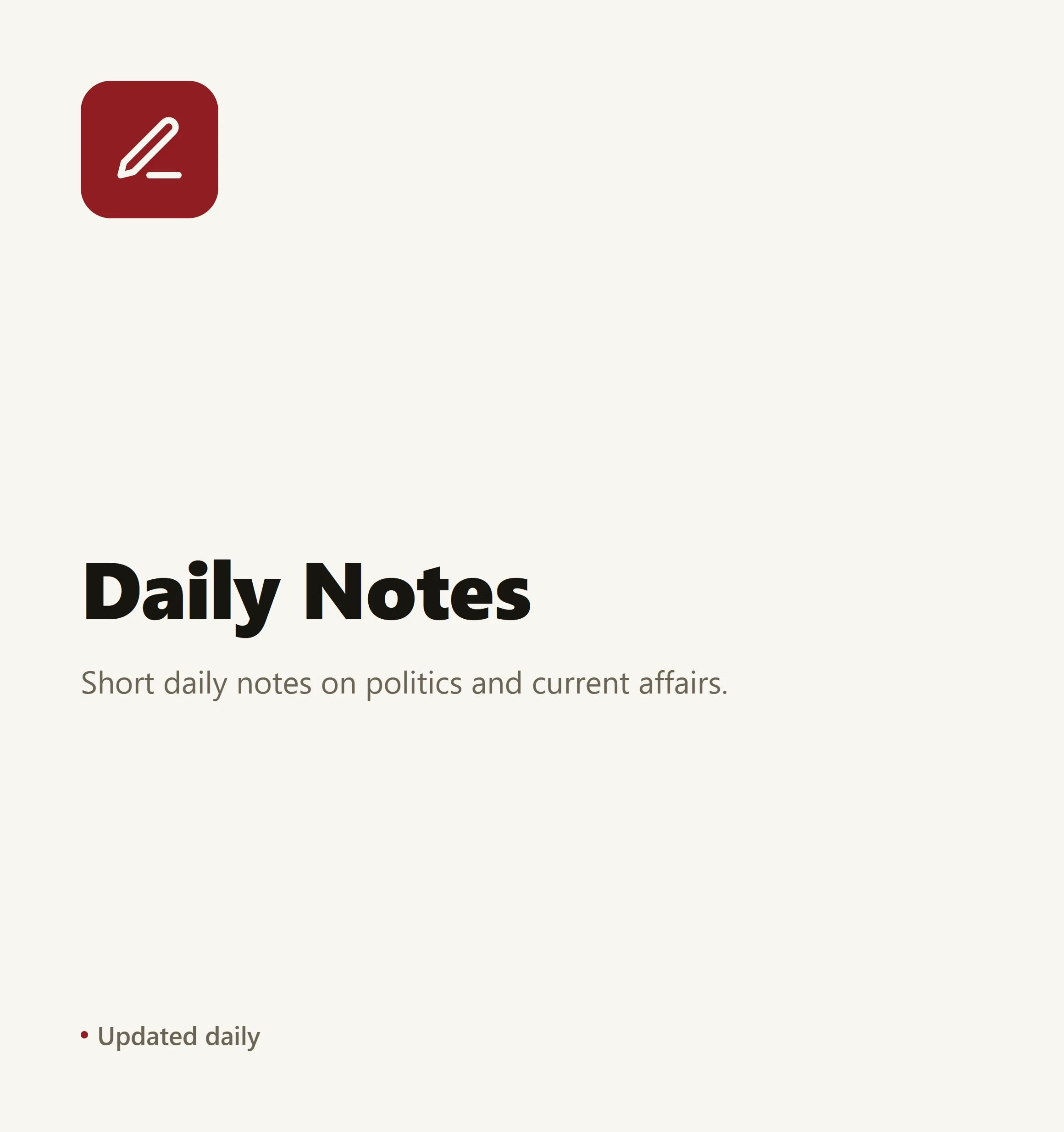 Daily Notes