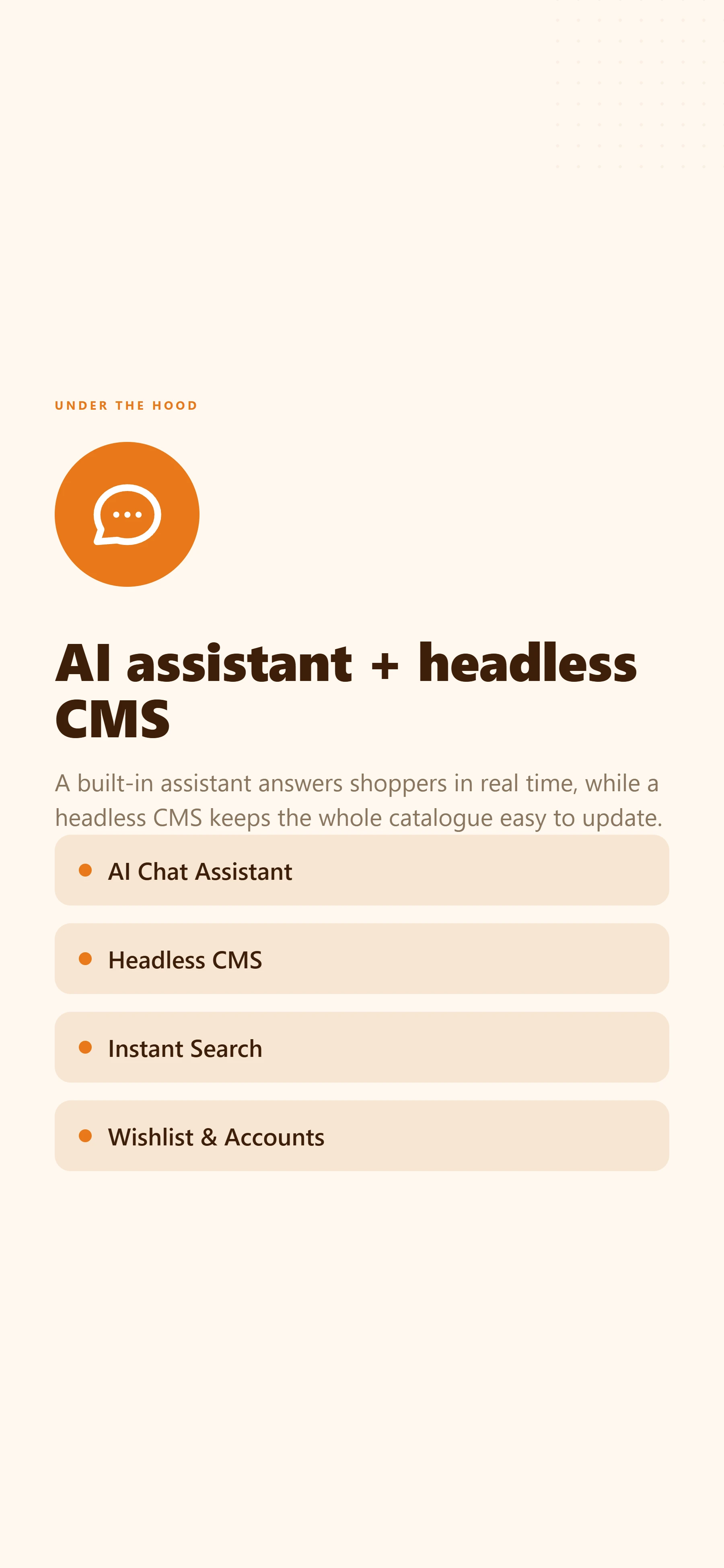 Built-in AI assistant & headless CMS